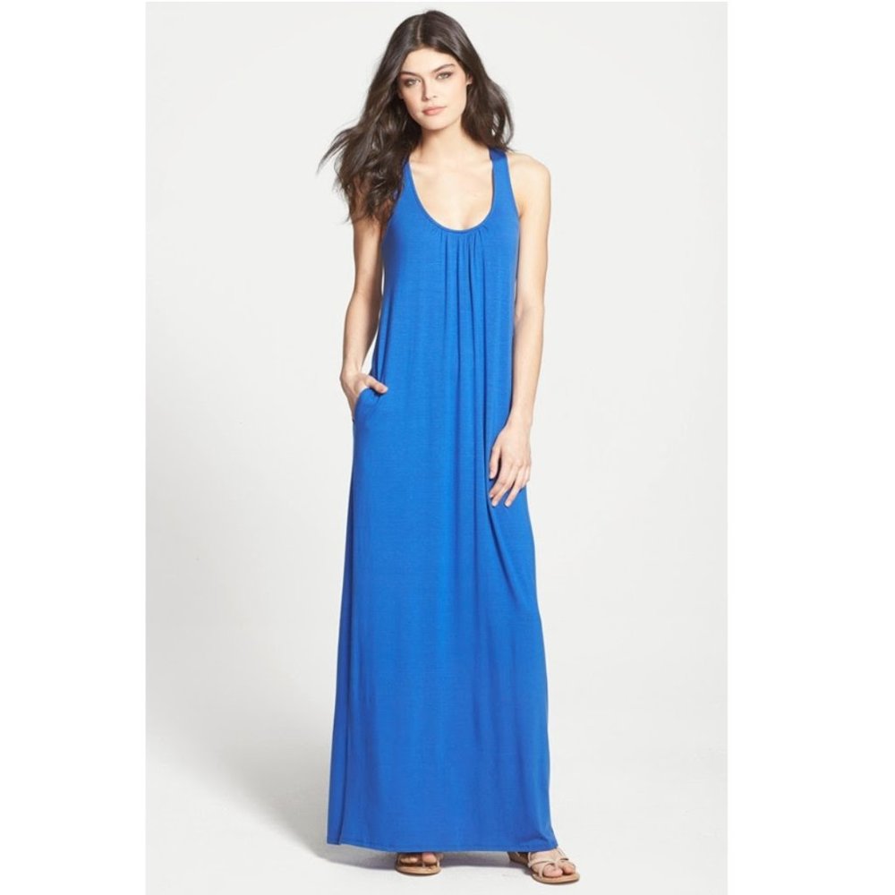 Splendid Drapey Cross-back Maxi Dress